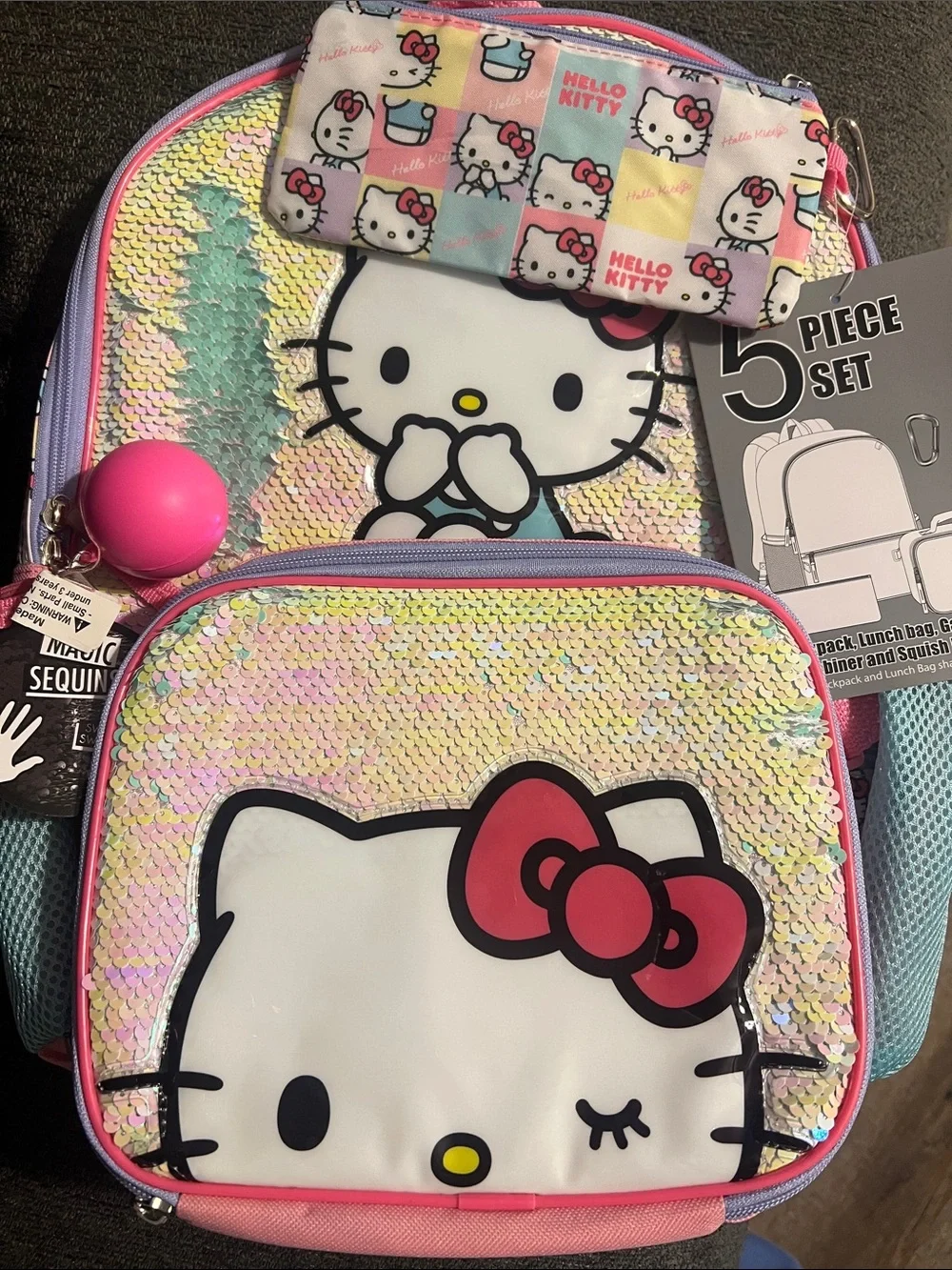 Hello Kitty women  Sequin Backpack - Pink Iridescent